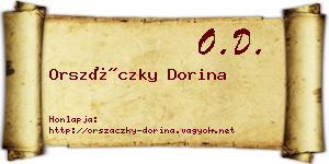 Orszáczky Dorina névjegykártya